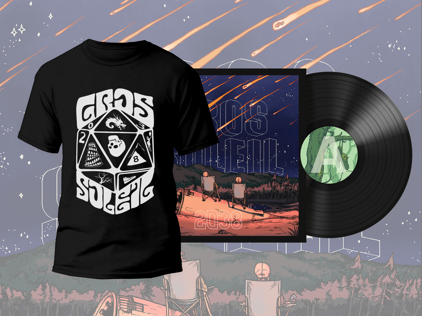 Gros Soleil - Bundle D20 T-shirt + 2038 Vinyl
